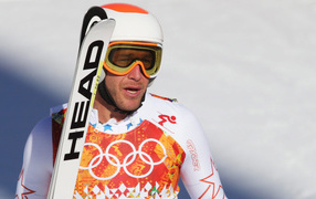 Обладатель бронзовой медали американский лыжник Боде Миллер на олимпиаде в Сочи