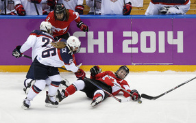 Американские хоккеистки обладательницы серебряной медали 