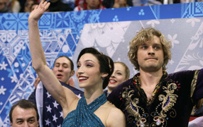 Американские фигуристы Чарли Уайт и Мэрил Дэвис обладатели золотой и бронзовой медали на олимпиаде в Сочи 