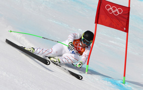 American skier Andrew Vaybreht at the Olympics in Sochi