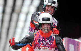 Андреас Лингер и Вольфганг Лингер австрийские саночники обладатели серебряных медалей