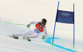 Andrew Vaybreht American skier winner of the silver medal in Sochi