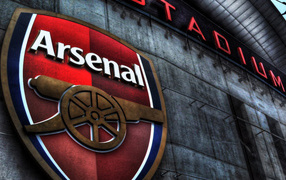 Arsenal logo on the wall