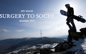 Спортсмен в горах в Сочи 2014