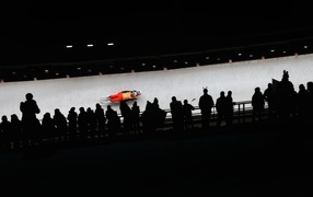 Австрийские саночники Андреас Лингер и Вольфганг Лингер обладатели серебряных медалей