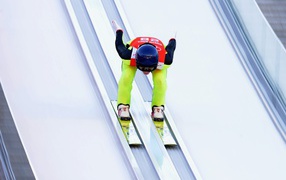 Австрийская прыгунья с трамплина Даниэла Ирашко на олимпиаде в Сочи