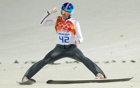 Австрийский прыгун с трамплина  Томас Дитхарт обладатель серебряной медали