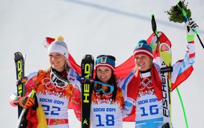 Австрийская лыжница Николь Хосп обладательница серебряной и бронзовой медали