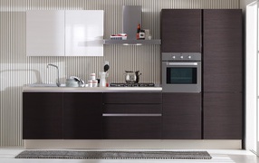Beautiful brown kitchen