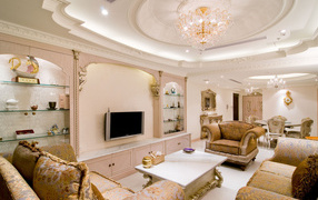 Beautiful ceiling in the living room