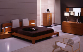 Спальня в сиреневых тонах