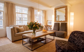 Яркий дизайн гостиной