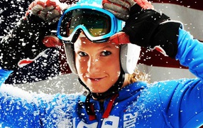 Обладательница бронзовой медали американская лыжница Джулия Манкусо на олимпиаде в Сочи 