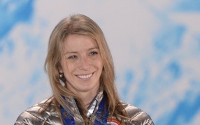 Обладательница бронзовой медали американская фристайлистка  Ханна Кирни на олимпиаде в Сочи