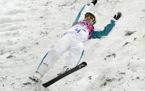 Bronze medal winner in freestyle Lydia Lassila at the Olympics in Sochi
