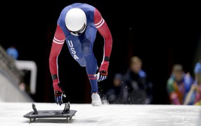 Bronze medalist in the discipline skeleton Matthew Antoine at the Olympics in Sochi