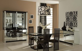 Коричневый цвет столовой