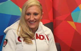 Canadian bobsledder Kayleigh Humphreys at the Olympics in Sochi