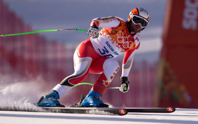 Canadian bronze medalist skier Jan Hudec at the Olympics in Sochi