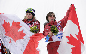 Канадская фристайлистка Ким Ламарре на олимпиаде в Сочи