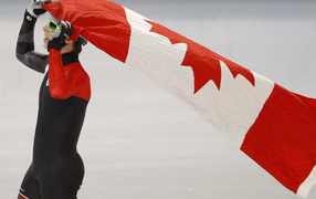 Canadian short-trekist Kornayer Charlie at the Olympics in Sochi