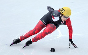 Канадская шорт-трекистка Мариан Сен-Желе на олимпиаде в Сочи