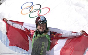 Canadian snowboarder Dominique Malta silver medal at the Olympic Games in Sochi 2014
