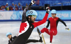 Шарль Амлен канадский шорт-трекер на олимпиаде в Сочи