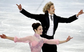 Чарли Уайт и Мэрил Дэвис американские фигуристы обладатели золотой и бронзовой медали