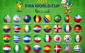 Страны участники Чемпионата Мира по футболу в Бразилии 2014