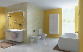 Кремовый цвет для ванной комнаты