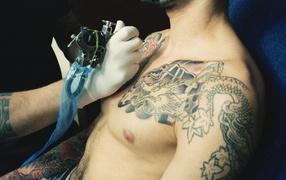Creating a male tattoo