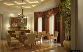 Столовая в богатом доме