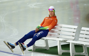 Голландский конькобежец Кун Вервей обладатель серебряной медали