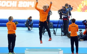 Голландский конькобежец Михел Мюлдер обладатель золотой и бронзовой медали на олимпиаде в Сочи