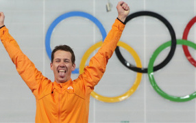 Голландский конькобежец Стефан Грот Хейс в Сочи