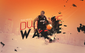 Dwyane Wade with a basketball