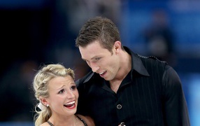 Дилан Москович и Кирстен Мур-Тауэрс из Канады серебряные медали в Сочи 2014 год