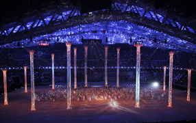 Element of the show at the opening of the Olympic Games in Sochi