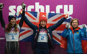 Элизабет Ярнольд из Соединенного Королевства на олимпиаде в Сочи 2014