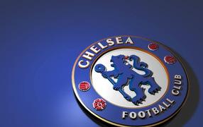 Football club Chelsea logo on blue background