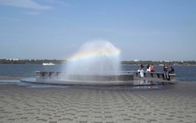 Fountain on the embankment of Dnepropetrovsk