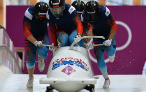 Four Russian bobsleigh gold at the Olympic Games in Sochi 2014