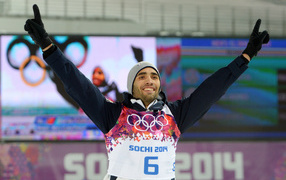 Мартен Фуркад французский биатлонист в Сочи