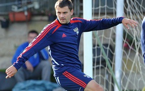 Георгий Щенников защитник ЦСКА в форме сборной РФ