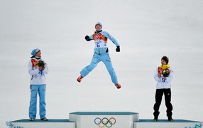 Немецкий лыжник Фабиан Риссле на олимпиаде в Сочи