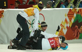 Немецкий прыгун на лыжах с трамплина Маринус Краус обладатель золотой медали