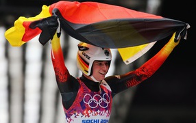 Немецкая саночница Натали Гейзенбергер  обладательница золотых медалей