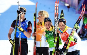 Немецкая лыжница Клаудиа Ништад обладательница бронзовой медали