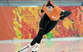 Золотой медалист Свен Крамер на Олимпиаде в Сочи